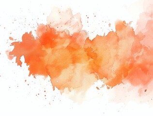 KSWatercolor abstract orange and pink color wash shape