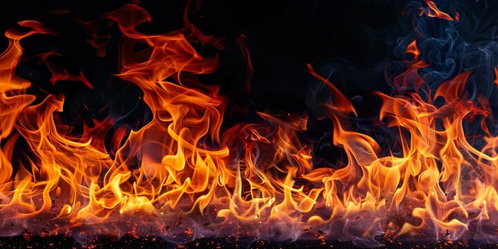 メラメラと燃える赤い炎背景素材03