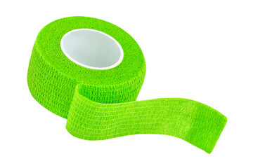 Grünes elastisches selbsthaftendes Hautpflaster und Hintergrund transparent PNG cut out   Extensible Adhesive Plaster - 778279444