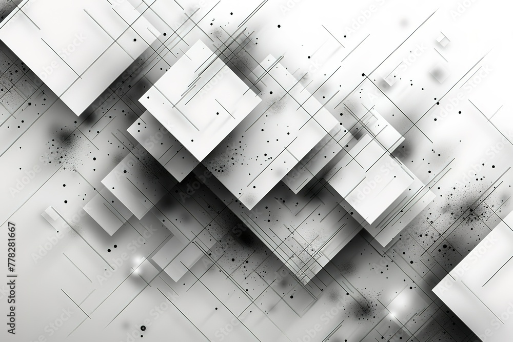 Aufkleber abstract white background with diagonal lines and geometric shapes for modern design