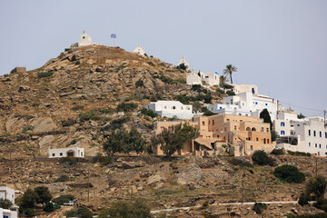 View of the landscape of the Cyclades island of Naxos, Greece