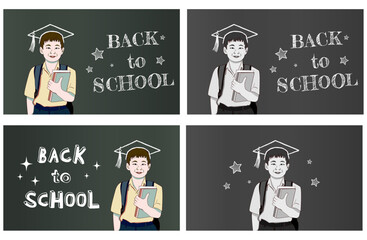 Asian student back to school.