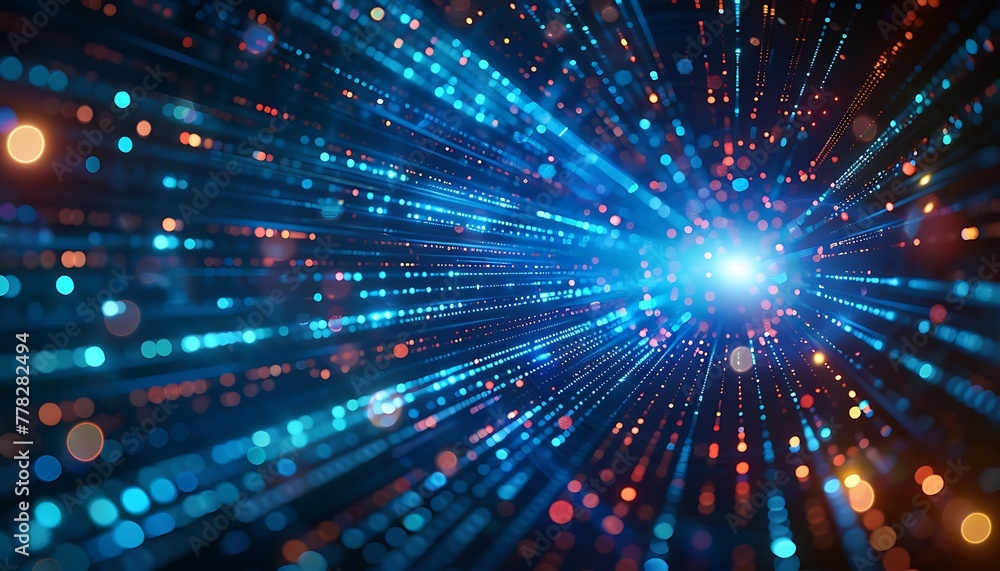 Poster exploring high speed global data transfer and cyber tech advancements in ultra-fast broadband connec