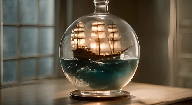 The Saga of a Ship Bound in a Drifting Bottle