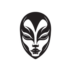 Ethnic Mask Vector Illustration of Face