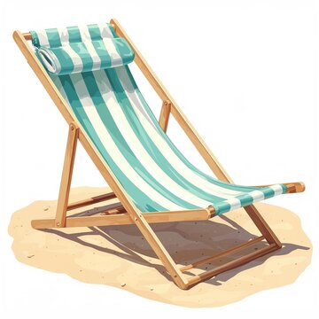 Beach Chair Clipart For Relaxing By The Shore