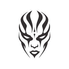 Vector Illustration: Ethnic Mask Face Design