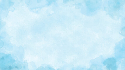 Abstract blue stain splash watercolor frame background