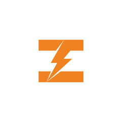 letter t thunder square electric icon logo vector