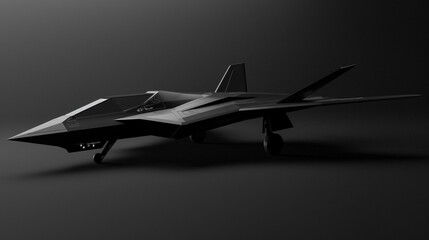 Fototapeta na wymiar 3D rendering - grey isolated futuristic plane