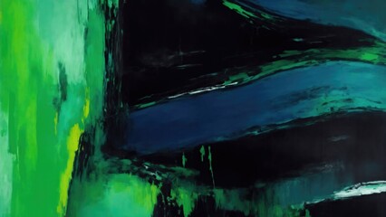 Black, Green, teal, oil painting background. Abstract art background. Modern multicolored art painting texture