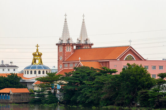 View Of Binh Trieu Our Lady Of Fatima Catholic Church In Ho Chi Minh City, Vietnam. This Church Is A Famous Place In Thu Duc District.