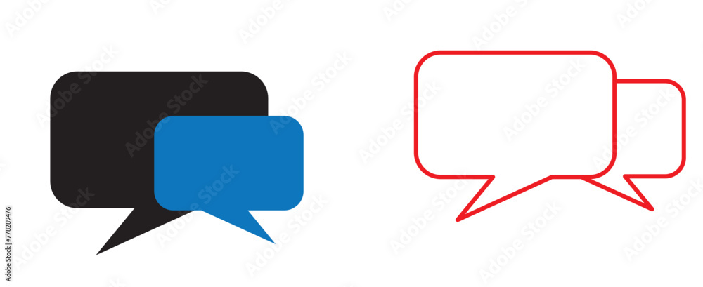 Poster chat icon vector for web and mobile app. speech bubble sign and symbol. comment icon. message
