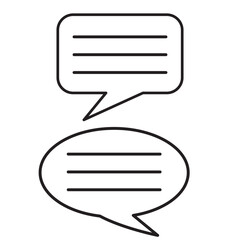 Talk bubble speech icon set in two styles isolated on white background . Comment icon set . Chat icon