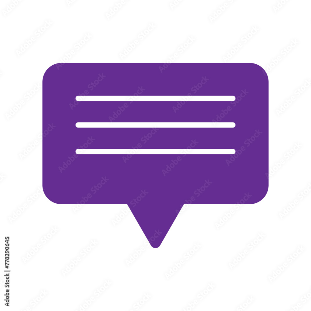 Poster chat icon vector for web and mobile app. speech bubble sign and symbol. comment icon. message