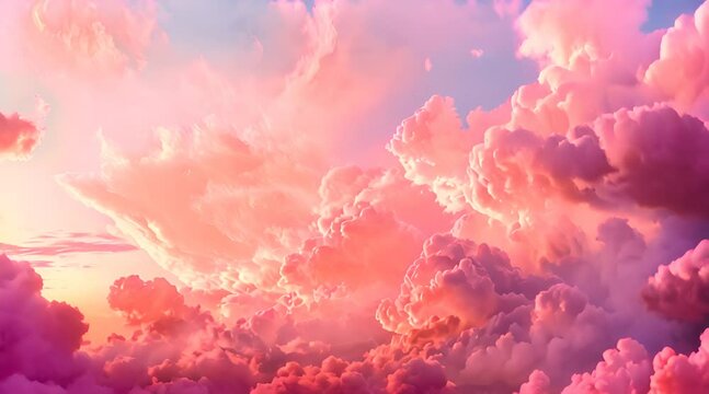 Beautiful clouds in pink color