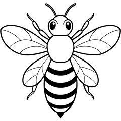           Asian giant hornet bee vector illustration.
