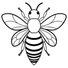           Asian giant hornet bee vector illustration.
