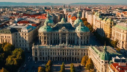 Beautiful view of Vienna Austria, summer