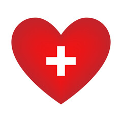 Obraz premium Red Heart. Blood Donation Concept. World Blood Donor Day. Vector Illustration. 