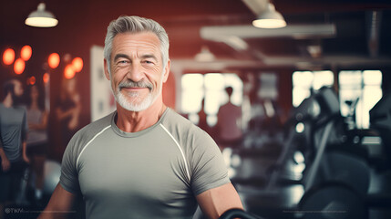 man exercising in gym