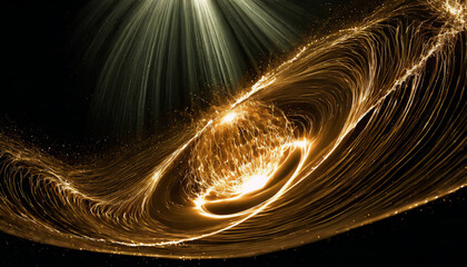 量子力学的エネルギーの波をイメージした抽象的なイラスト - obrazy, fototapety, plakaty