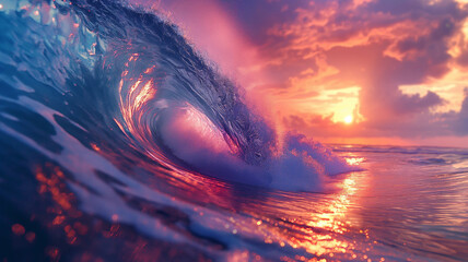 Beautifully colored wave background image