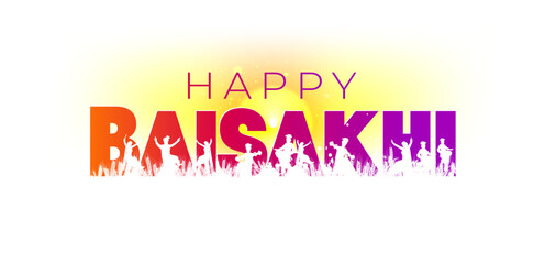 Greeting card for Baisakhi. Harvest festival of Punjab celebration background.