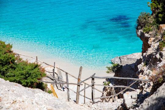 Cala Goloritze, an azure beach located in the town of Baunei, in the southern part of the Gulf of Orosei, in the Ogliastra region of Sardinia.