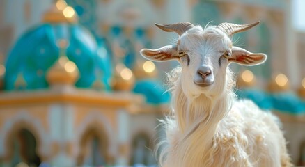 Goat With Eid background generated with Ai tools