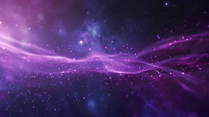 Fototapeta premium Starry Space Background with Galactic Aura, Deep Black Cosmos filled with Stars, Celestial Night Sky, Cosmic Nebula in Vivid Blue, Outer Space Universe Illustration