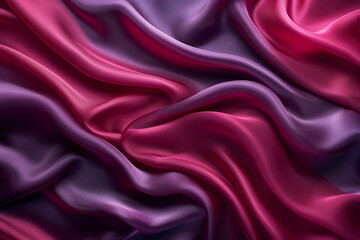 Obraz premium Abstract background with luxury wavy folds of grunge silk texture satin violet material, fabric textile, generative ai