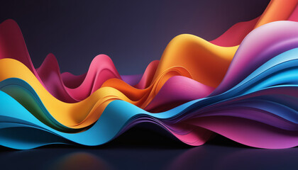abstract wave colorful  background
