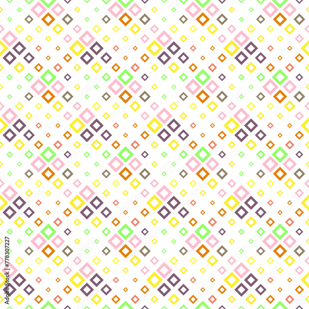 Poster abstract diagonal square pattern background - geometrical vector graphic design