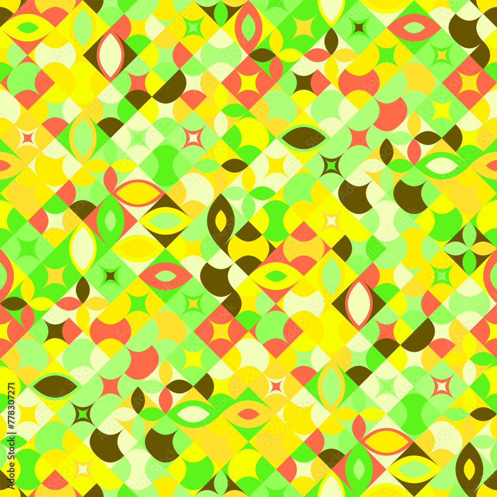 Poster colorful seamless diagonal geometric pattern background - abstract vector design