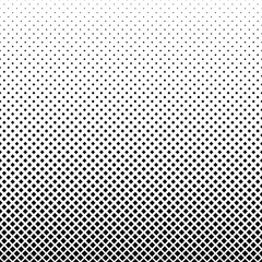 Geometrical square pattern background - monochrome abstract vector graphic from squares - obrazy, fototapety, plakaty