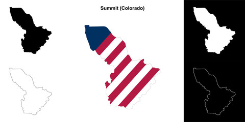 Summit County (Colorado) outline map set