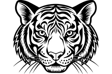 tiger-head--white-background-vector-illustration