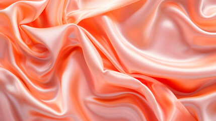 Obraz premium peach fuzz satin background. Silk background