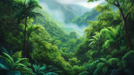 Lush Martinique Rainforest