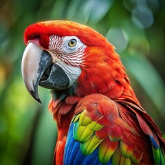 Fototapeta premium Colorful Wings: Image of the Macaw Parrot 