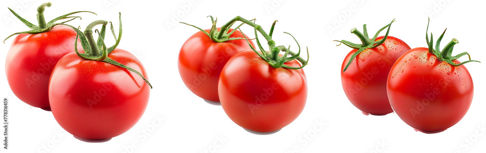 Aufkleber fresh red two tomato with clipping path