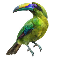 Fototapeta premium Emerald Toucanet Tropical Bird Isolated