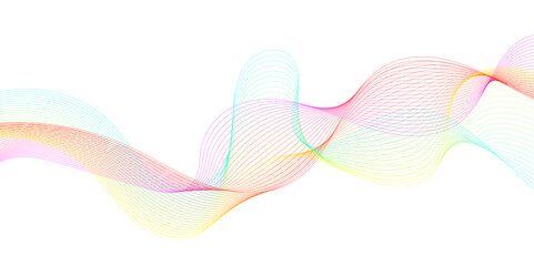 Colorful and white abstract background with flowing particles. Digital future technology concept. Abstract colorful paper wave background and abstract gradient and color wave curve lines.