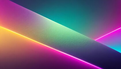 Background with abstract shapes and iridescent colors with yellow, pink, green, orange. Wallpaper for screen savers of TV, monitor, PC. Banner header image.