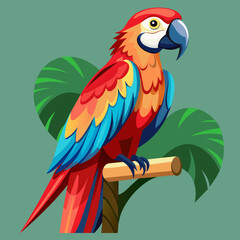 Parrot with rainbow feathers: Macaw