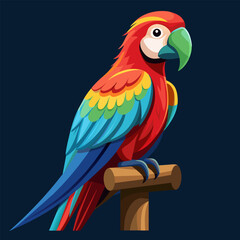 Obraz premium Tropical Flight: Illustration of a Macaw