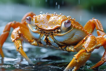 Close Up of a Crab in the Water