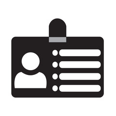 Identification card icon. Id card icon in flat style. Vector illustration eps10