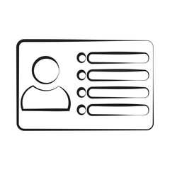 Identification card icon. Id card icon in flat style. Vector illustration eps10